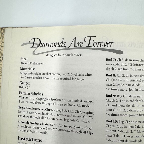 The Ultimate Doily Crochet Pattern Book 1983 American School Of Needlework - Picture 5 of 16